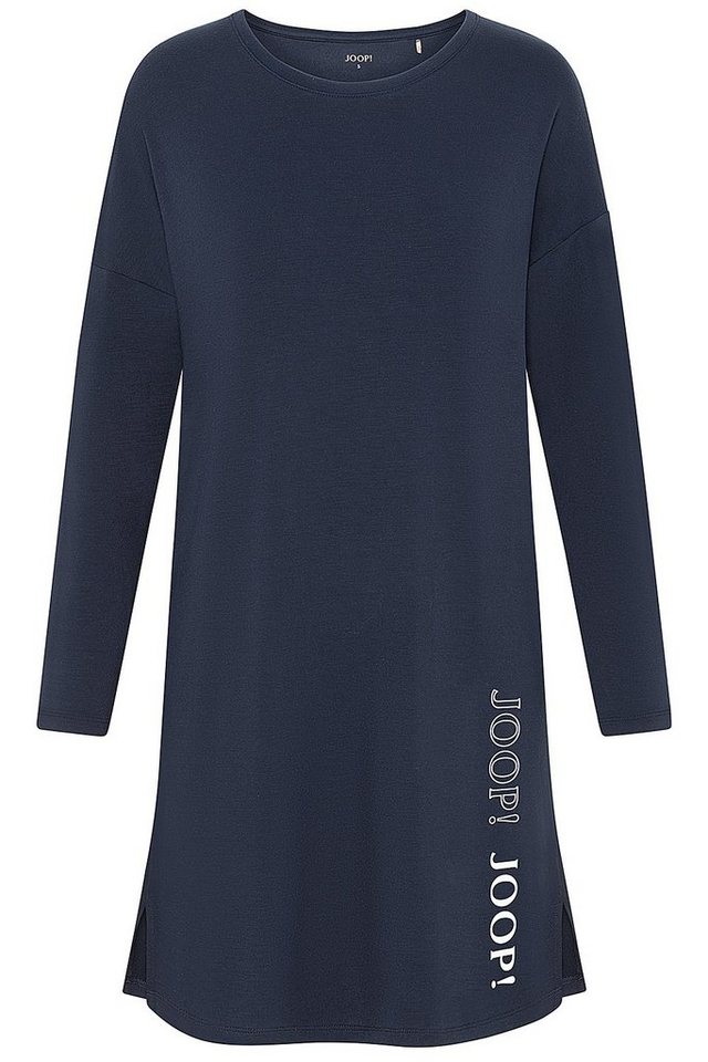 Joop! Sleepshirt Schlafshirt Langarm (1-tlg) Bigshirt mit Logo-Print - aus softem Viskose-Mix von Joop!