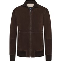 Joop! Velourslederblouson mit Rippbündchen an den Abschlüssen in 52 von Joop!