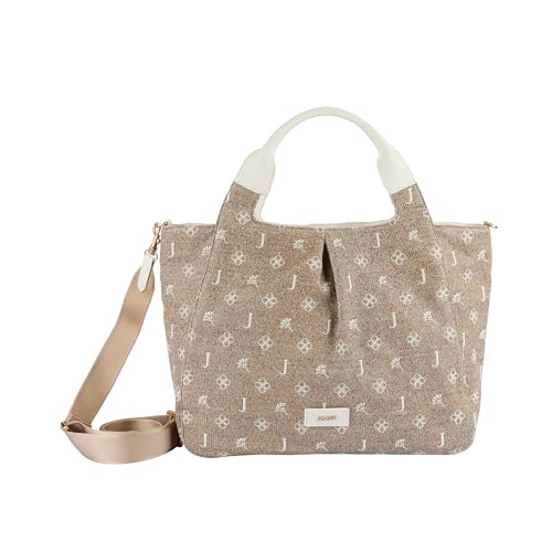 Joop! - cara decoro tessere Handtasche für Damen in Weiß, Maße 39x33x14 cm von Joop!