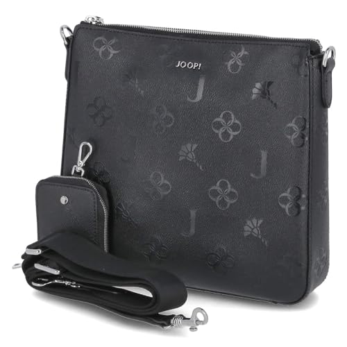 Joop! - decoro stampa jasmina Schultertasche in Schwarz, Umhängetasche für Damen mit Reißverschluss (Mittelgroß) von Joop!