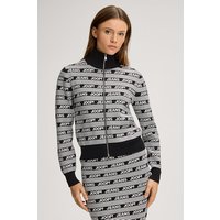 Logo-Strickjacke Kadri in Schwarz/Weiß gemustert von Joop!