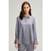 Satin-Hemdbluse Blia in Hellblau/Beige/Gelb von Joop!