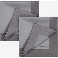 Serviette JOOP! Signature - 2er Set in Platin, 50 x 50 cm von Joop!