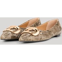 Spitze Ballerinas Serpente Cresta in Greige von Joop!