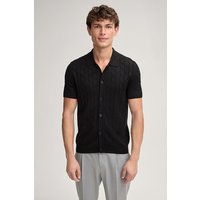 Strick-Poloshirt Kenoro in Schwarz strukturiert (Zopfmuster) von Joop!