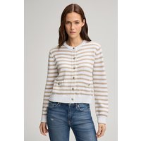 Strickjacke Kola in Beige/Weiß gestreift von Joop!