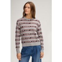Strickpullover Karen in Grau/Rot gemustert von Joop!