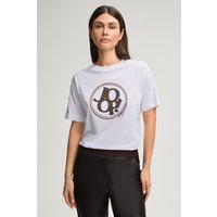 T-Shirt Tashi in Weiß mit Logo-Print in Braun von Joop!