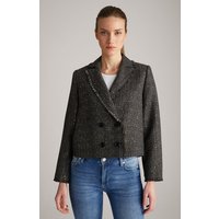 Tweed-Blazer-Jacke in Schwarz/Grau/Gold von Joop!