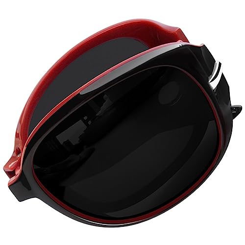 Joopin Faltbare Sonnenbrille Damen Polarisiert und Damen Sonnenbrille Groß UV400 Klassisch Sonnenbrille Vintage Großer Rahmen (Retro Schwarz+Rot) von Joopin