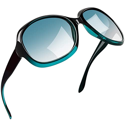 Joopin XL Große Sonnenbrille Damen Grüne Polarisiert Klassische Übergroße Damen Sonnenbrille Moderne Trendige Brille UV-schützende UV400 für Fahren und Reisen (Mode Hellgrün) von Joopin