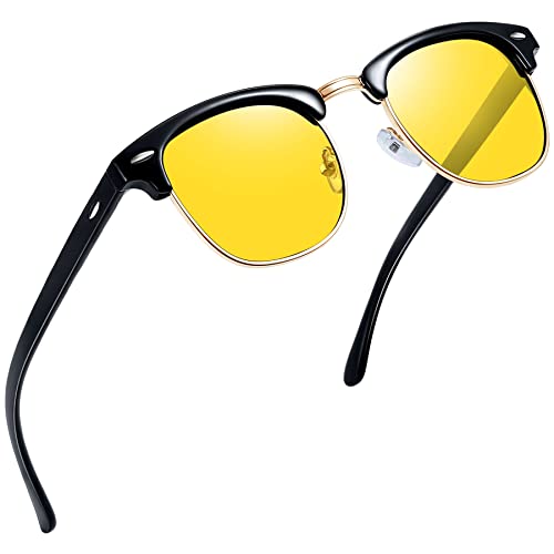Joopin Halbrahmen Nachtbrille zum Autofahren und Brille Gelbe Nachtsichtbrille Sonnenbrille Nachtfahrbrille Blendschutz Unisex Gewidmet UV400 (Nachtsichtbrille Gelbe) Joopin Halbrahmen Nachtbrille zum Autofahren und Brille Gelbe Nachtsichtbrille Sonnenbrille Nachtfahrbrille Blendschutz Unisex Gewidmet UV400 (Nachtsichtbrille Gelbe) von Joopin
