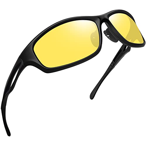 Joopin Nachtfahrbrille Autofahrerbrille Herren Gelb Nachtbrille zum Autofahren und Nachtsichtbrille Blendschutz Unisex Gewidmet Sonnenbrille Damen (Gelb) von Joopin