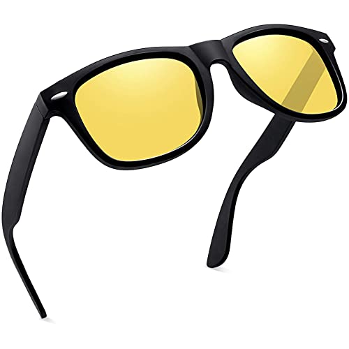 Joopin Nachtfahrbrille Herren Nachtsichtbrille Gelbe Brille zum Autofahren Nachtsichtbrille Ultra Light Blendschutz Gewidmet Nachtbrille Damen (Gelbe) von Joopin