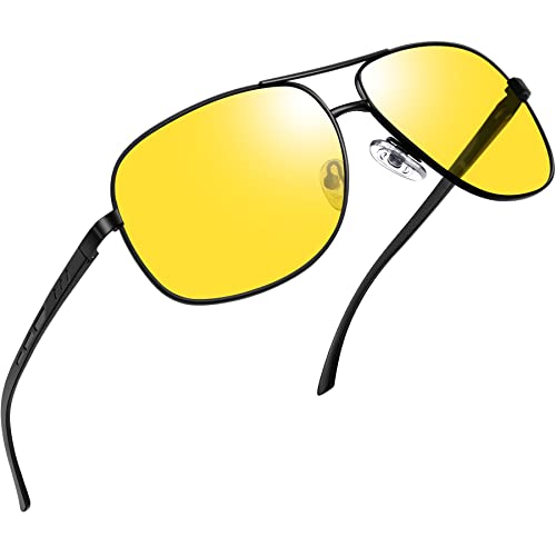 Joopin Nachtbrille zum Autofahren Herren Nachtsichtbrille Damen Nachtfahrbrille für Autofahrer und Night Vision Glasses for Driving Men Sonnenbrille Gelbe Gläser Unisex (Gelb) von Joopin
