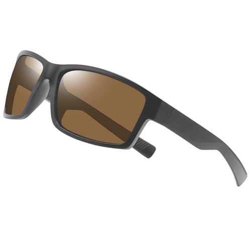 Joopin Polarisierte Sonnenbrille Sportbrille Herren Schnelle Brille und Sportsonnenbrille Fahrerbrille UV400 Radsportbrille Laufbrille (Braun) von Joopin