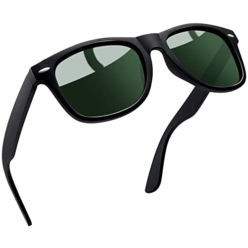 Joopin Rechteckige Sonnenbrille Herren Sport Klassischer Stil und Vintage Polarisierte Sonnenbrille Damen Retro G15 UV400 Schutz (G15 Grün) von Joopin