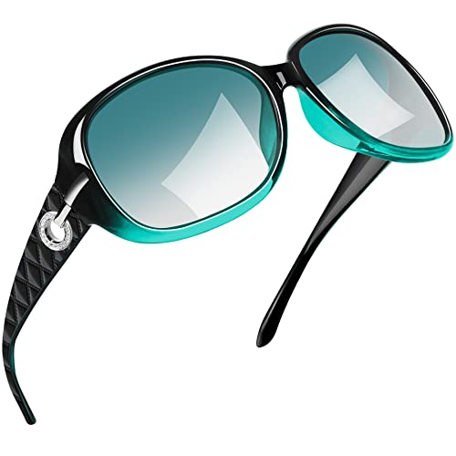 Joopin Übergroße Sonnenbrille Damen Polarisiert Klassische Damen Sonnenbrille Trendy mit UV-Schutz Vintage Brille Grün UV400 mit XL Großer Rahmen (Hellgrün) Joopin Übergroße Sonnenbrille Damen Polarisiert Klassische Damen Sonnenbrille Trendy mit UV-Schutz Vintage Brille Grün UV400 mit XL Großer Rahmen (Hellgrün) von Joopin