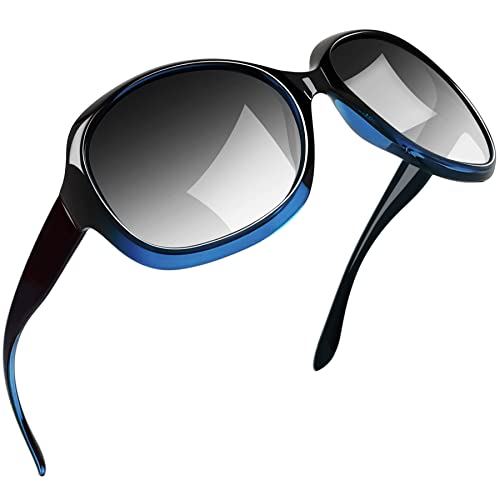 Joopin Übergroße Moderne Sonnenbrille Damen Polarisiert UV400 Klassische Blaue Sonnenbrille Groß für Fahren Reisen und Party (Mode Hellblau) Joopin Übergroße Moderne Sonnenbrille Damen Polarisiert UV400 Klassische Blaue Sonnenbrille Groß für Fahren Reisen und Party (Mode Hellblau) von Joopin