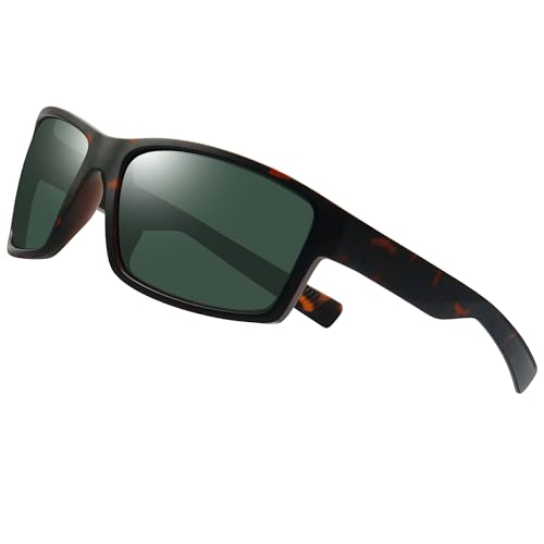 Joopin Sportbrille Herren Sonnenbrille Vintage Radsportbrille und Polarisierte Fahrerbrille Schnelle Brillen Sportsonnenbrille Laufen UV400 (G15 Grün) von Joopin