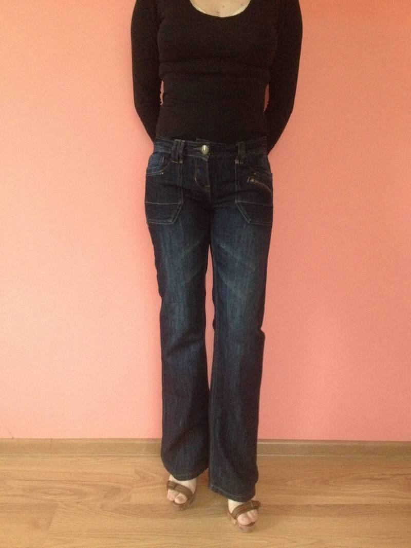 Kostenloser Versandvintage Next Denim Jeans. Weiter Blauer Jeansstoff. Bootcut Mid Rise Flare-Jeans. Größe 36 von JoopyClothes