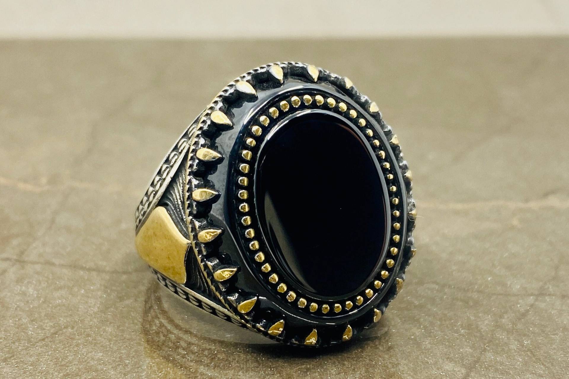 Herren Schwarz Onyx Silber Ring, 925 Sterling Mode Geschenk Ring Schmuck, Für Ihn, Einzigartige von Joosefjewelry