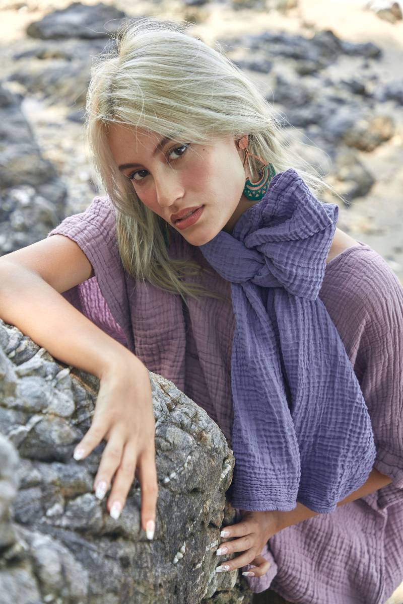 No.255 Boho Style Schal, Baumwolle Halstuch, Kopftuch, Schal Top, Flexibler Baumwollschal Aus 100% Naturfaser, Unisex Schals von JoozieCotton