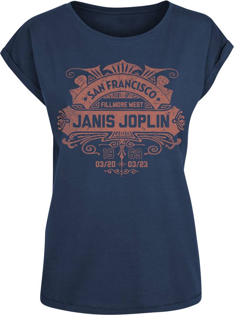 Joplin, Janis T-Shirt - S bis XXL - für Damen - Größe XXL - navy  - Lizenziertes Merchandise! Joplin, Janis T-Shirt - S bis XXL - für Damen - Größe XXL - navy  - Lizenziertes Merchandise! von Joplin, Janis