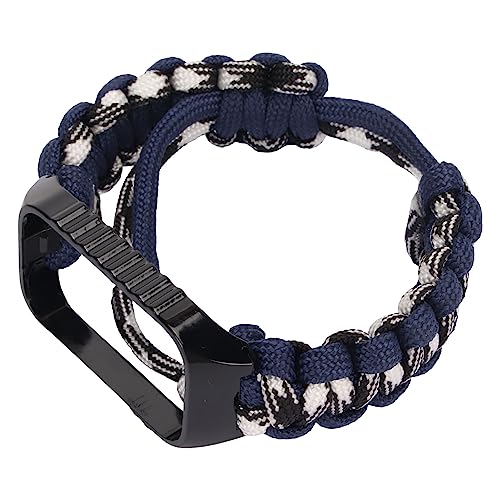 Jopwkuin Geflochtenes Nylon-Uhrenarmband, Bequemes Paracord-Uhrenarmband für Redmi Band 2 Smartwatch (Navy blau) von Jopwkuin