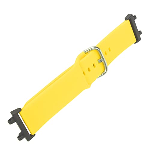 Jopwkuin Smartwatch-Armband, Verstellbar, Modisches Dating, Atmungsaktives Silikon-Uhrenarmband für Männer und Frauen (Gelb) von Jopwkuin