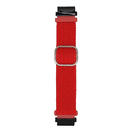 Jopwkuin Uhrenarmband-Ersatz, Verstellbare Größe, Atmungsaktiv, Leicht zu Tragen, Gewebtes Nylon-Uhrenarmband für Fenix ​​​​5S (Rot) von Jopwkuin