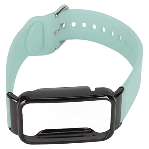Jopwkuin Uhrenarmband-Stoßschutzhülle, Sicheres und Weiches Silikon-Uhrenarmband für das Training (Hellblau + Schwarze Schale) von Jopwkuin