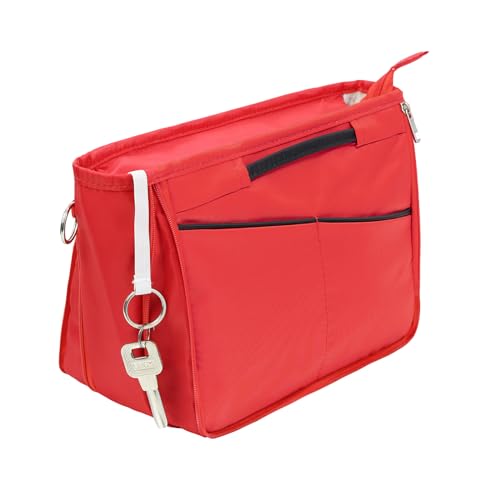 Joqixon Taschenorganizer Bag in Bag, Nylon Handtaschen Organizer mit Rreißverschluss, Innentaschen für Handtaschen, Damen Kosmetiktasche Tasche Organizer von Joqixon