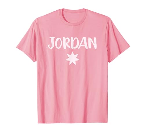 Rosa Jordanische Flagge von Jordanien, Souvenir für Frauen und Mädchen T-Shirt Rosa Jordanische Flagge von Jordanien, Souvenir für Frauen und Mädchen T-Shirt von Jordan Flag Apparel by Evuron