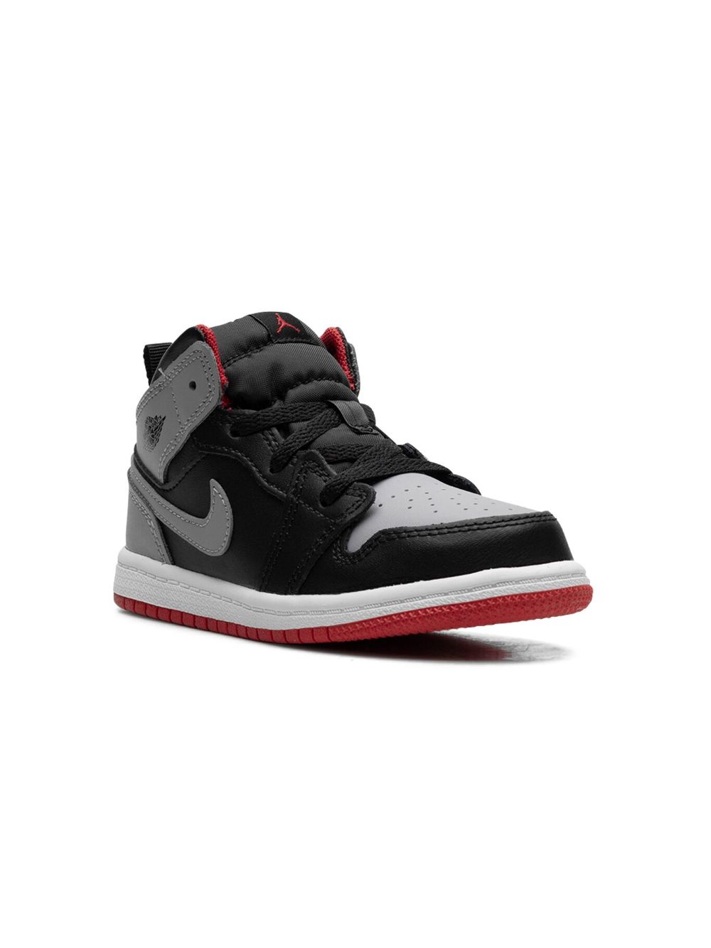 Jordan Kids Air Jordan 1 Mid Black/Cement Grey-Fire Red-White Sneakers - Schwarz von Jordan Kids