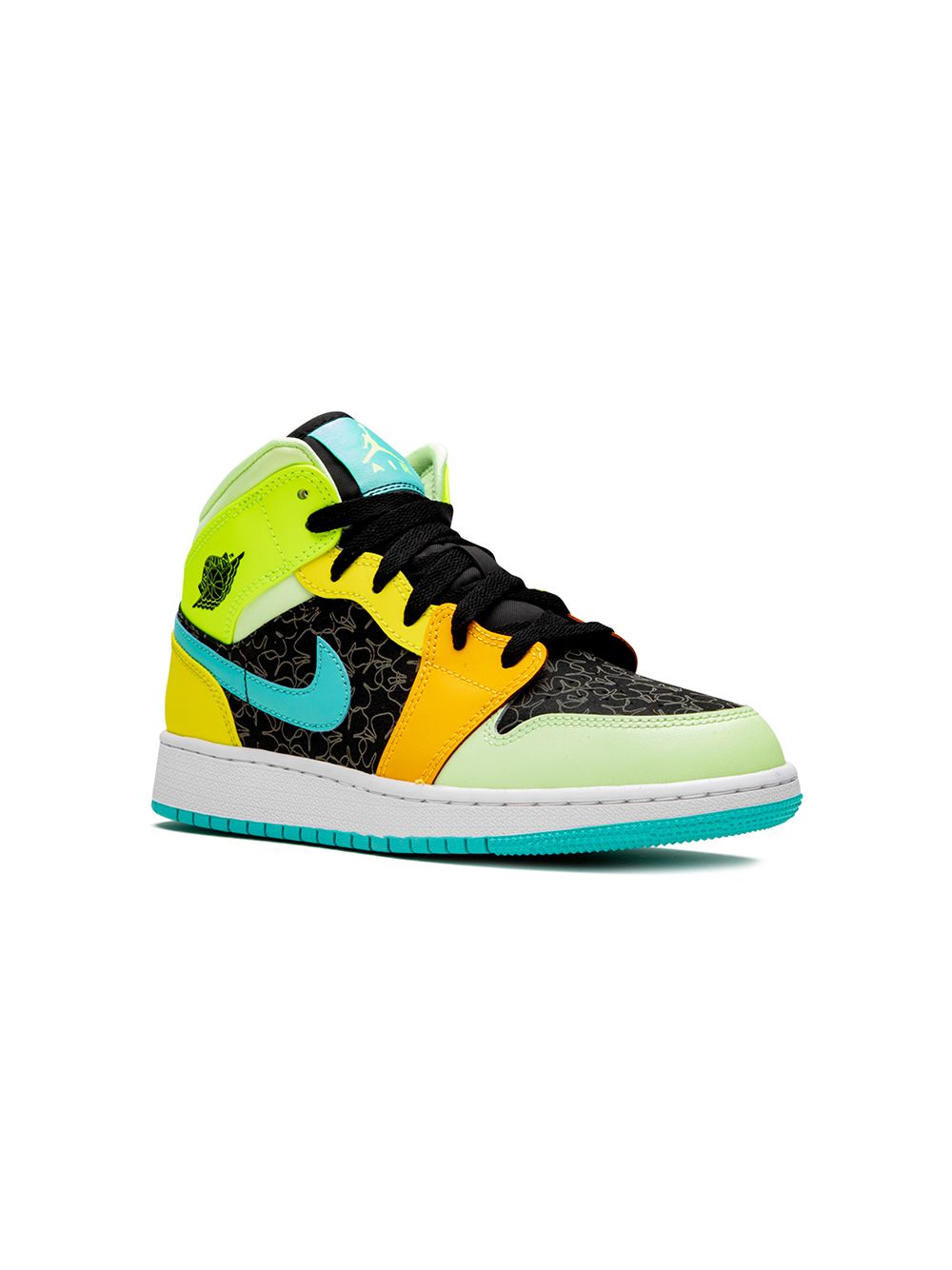 Jordan Kids 'Air Jordan 1 Mid SE (GS)' Sneakers - Schwarz von Jordan Kids