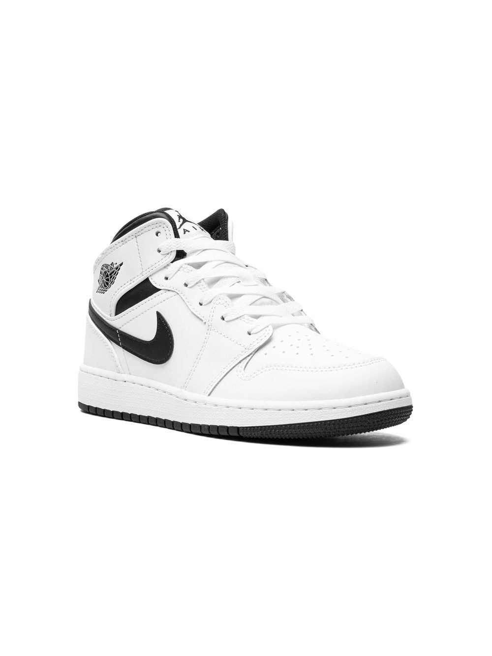 Jordan Kids Air Jordan 1 Mid "White/Black" Sneakers - Weiß von Jordan Kids