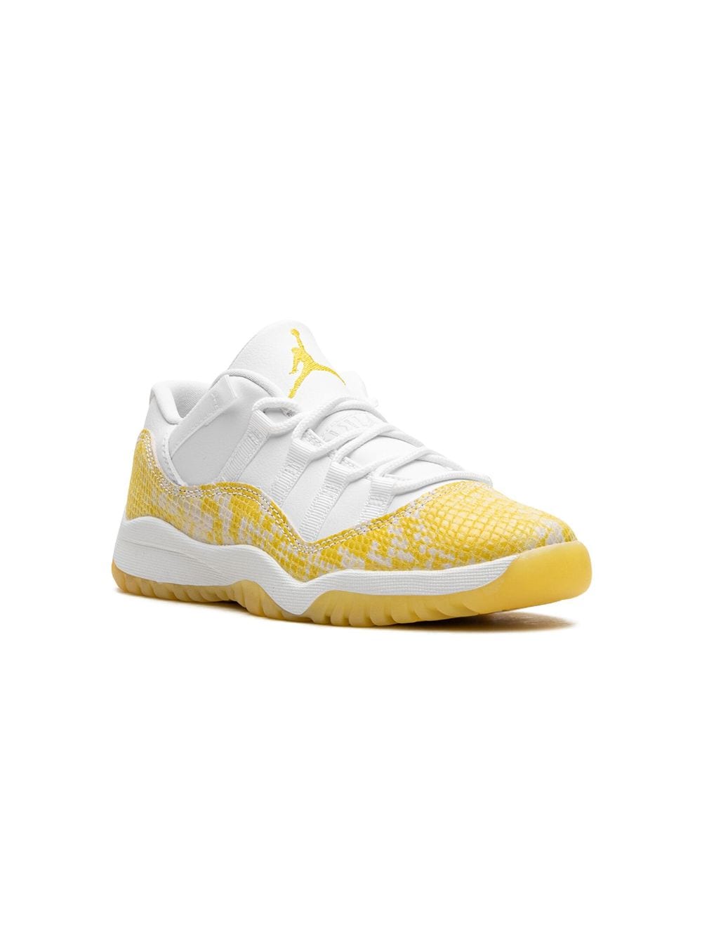 Jordan Kids Air Jordan 11 Low Yellow Snakeskin Sneakers - Weiß von Jordan Kids