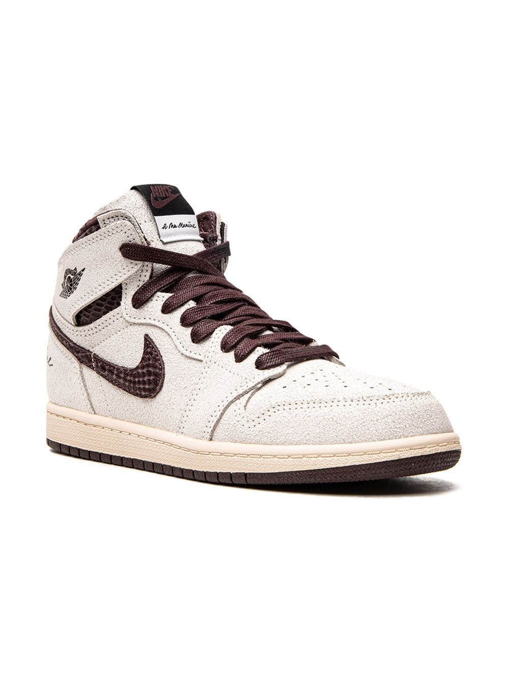 Jordan Kids x A Ma Manière Air Jordan 1 High OG Airness Sneakers - Nude von Jordan Kids