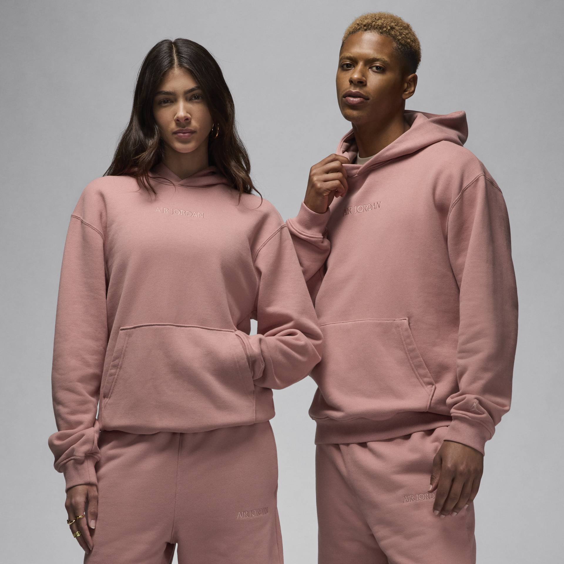 Air Jordan Wordmark Fleece-Hoodie für Herren - Pink von Jordan