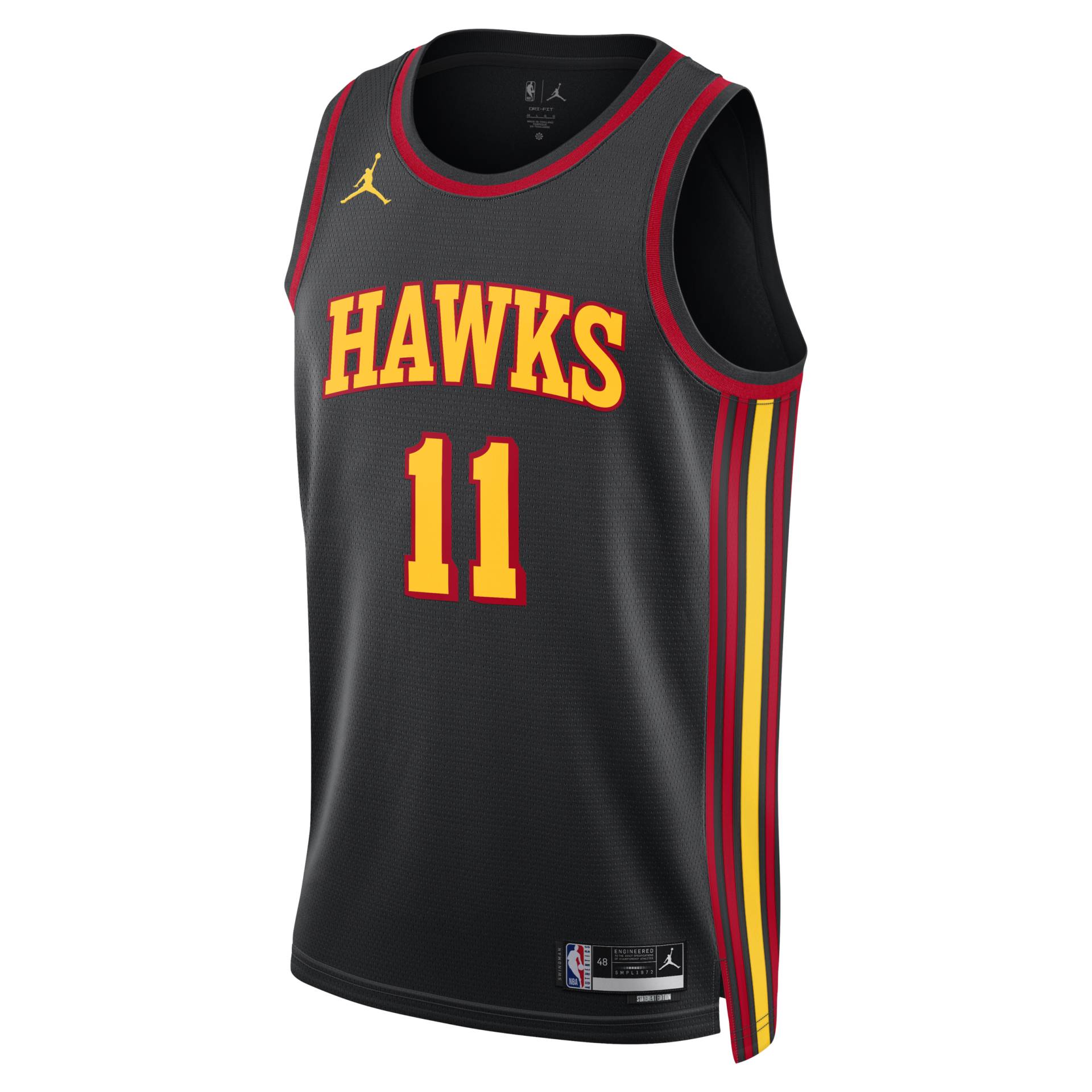 Atlanta Hawks Statement Edition Jordan Dri-FIT NBA Swingman Trikot für Herren - Schwarz von Jordan