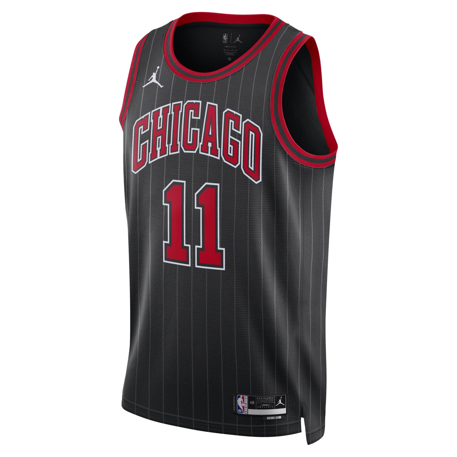 Chicago Bulls Statement Edition Jordan Dri-FIT NBA Swingman Trikot für Herren - Schwarz von Jordan