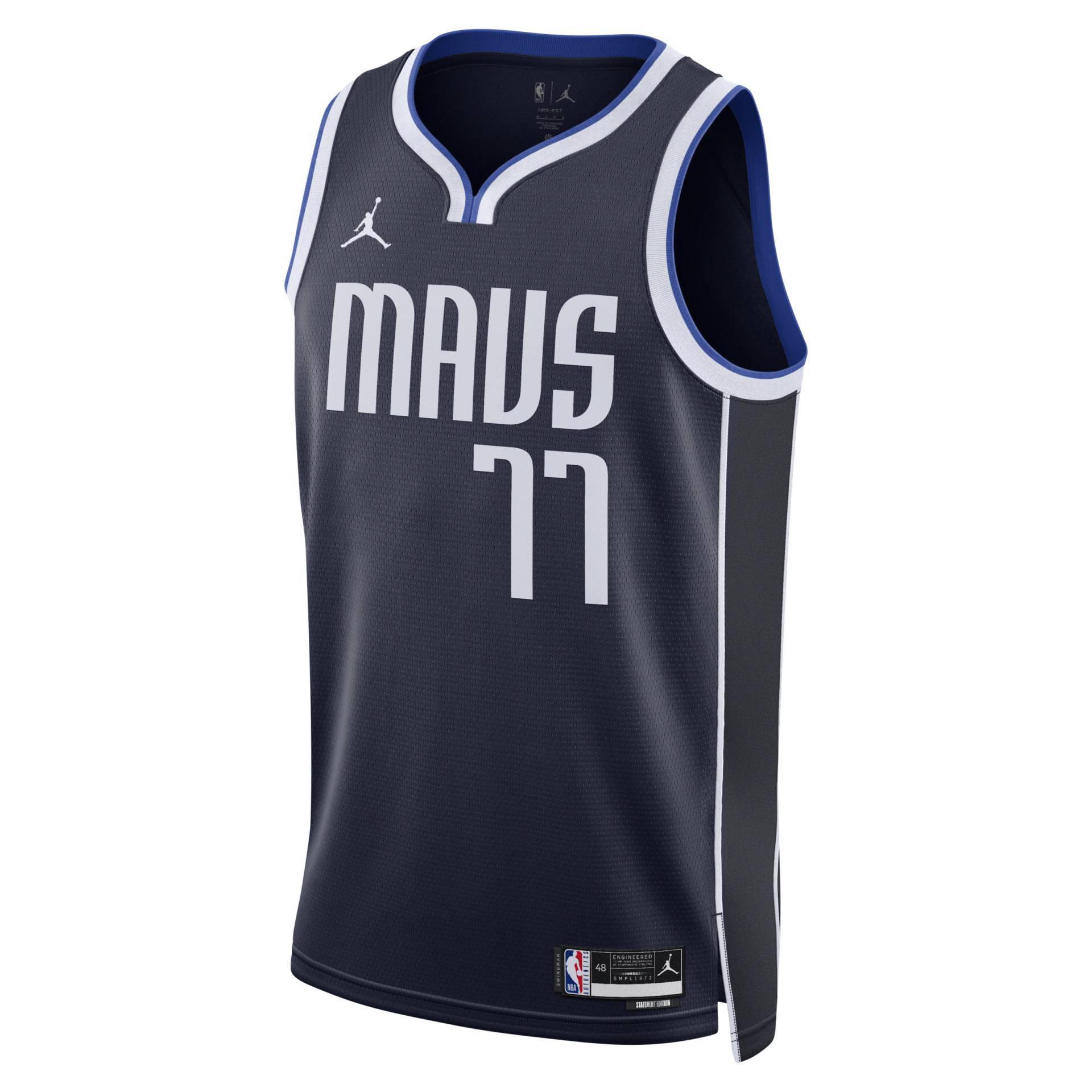 Dallas Mavericks Statement Edition Jordan Dri-FIT NBA Swingman Trikot für Herren - Blau von Jordan