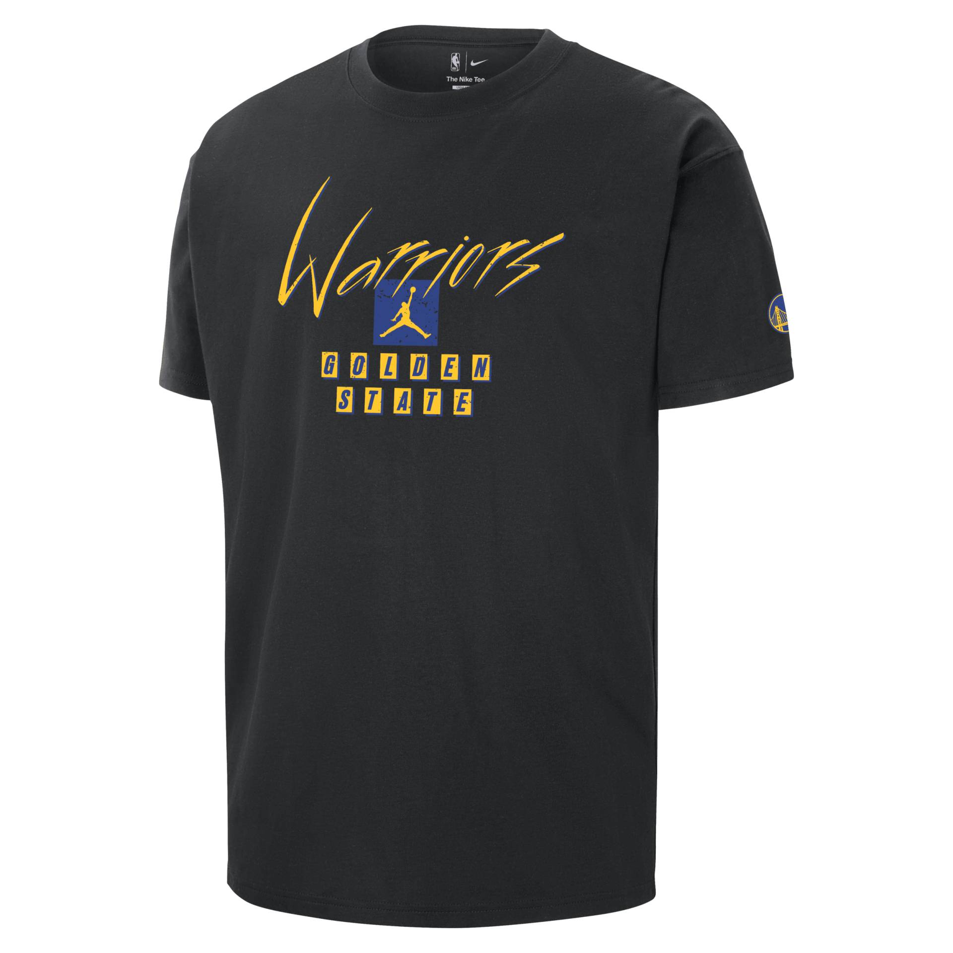 Golden State Warriors Courtside Statement Edition Jordan Max90 NBA-T-Shirt für Herren - Schwarz von Jordan