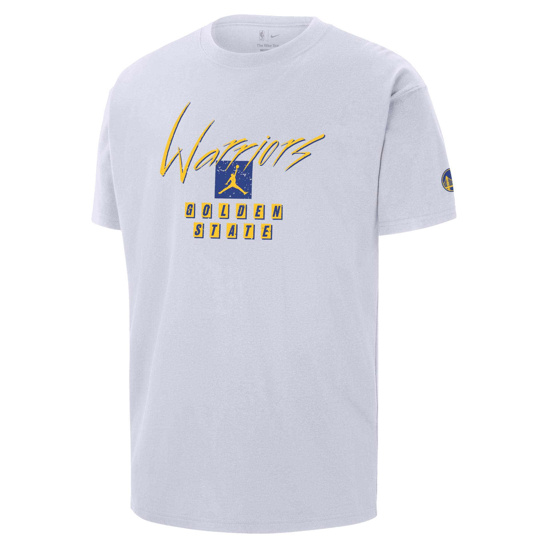 Golden State Warriors Courtside Statement Edition Jordan Max90 NBA-T-Shirt für Herren - Weiß von Jordan