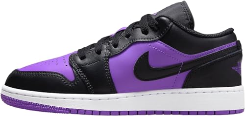 Jordan 1 Low Big Kid's (GS), Purple Venom/Black/White, 3.5 Big Kid von Jordan