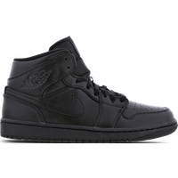 Jordan 1 Mid Herren Sneaker - Schwarz - Größe 48.5 - Leder, Synthetik von Jordan