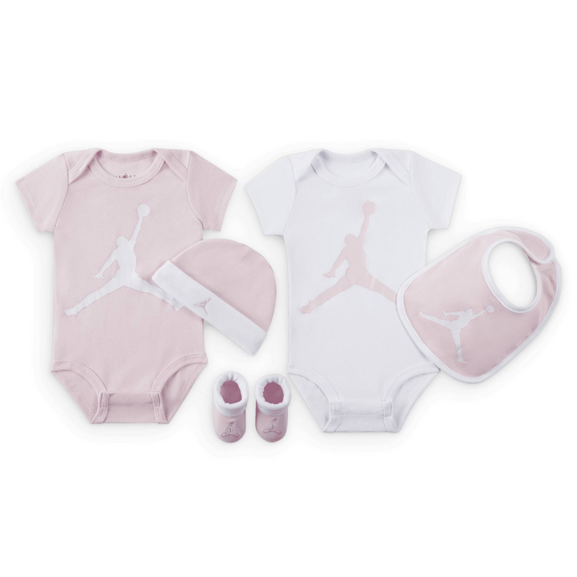 Jordan 5-Piece Core Gift Set fünfteiliges Bodysuit-Set für Babys - Pink von Jordan