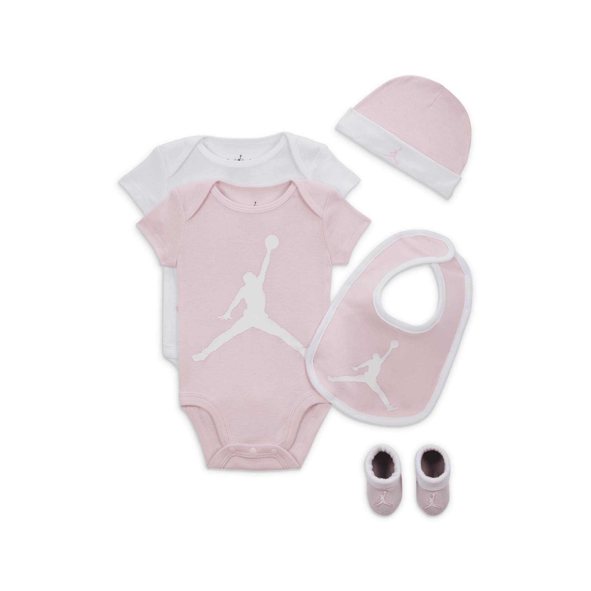 Jordan 5-Piece Core Gift Set fünfteiliges Bodysuit-Set für Babys - Pink von Jordan