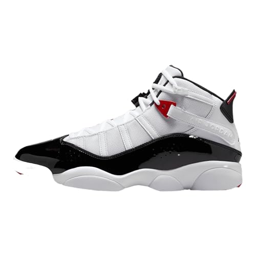 Jordan 6 Ringe Herrenschuhe (322992-164, Weiß/Schwarz/Varsity Red), Weiß/Schwarz/Varsity Red, 44.5 EU von Jordan